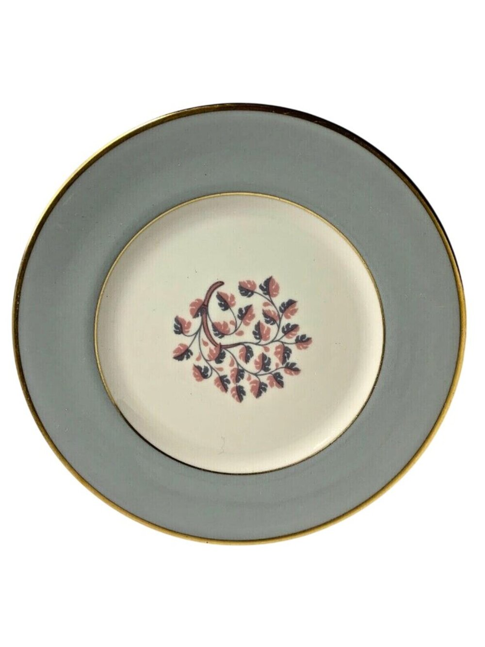 Flintridge California Twilight Gold Salad Plate Lot of 3 Pink Gray Gold